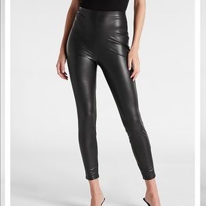 Super high waisted faux leather pants
